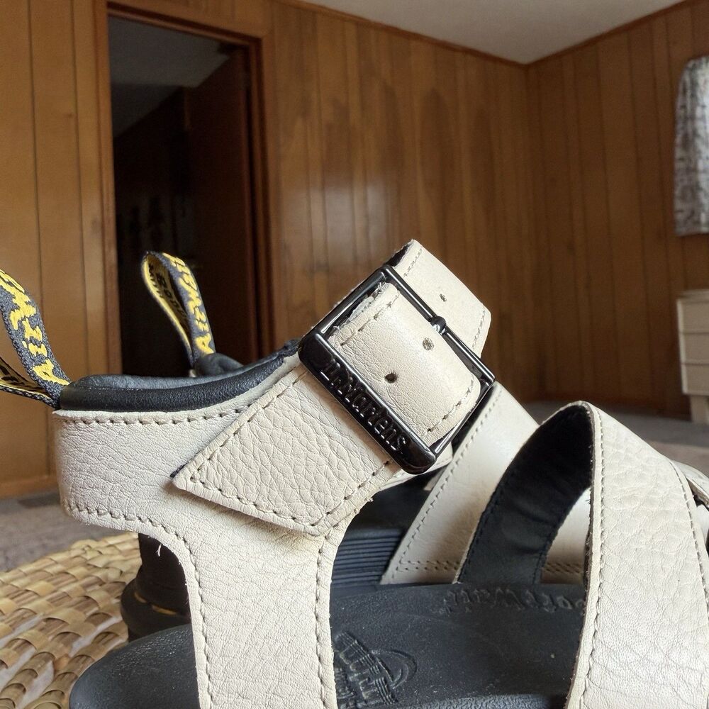 Dr. Marten's Womens Blaire Pisa Parchment Beige Leather Strap Sandals US 5 EU 36 - Picture 4 of 16